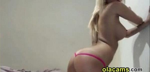  Busty slutty blonde teen massage pussy webcam